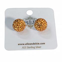 Sparkle Shimmer Studs #1 Gold 12mm-