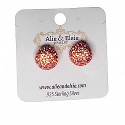 Sparkle Shimmer Studs #2 Pink 12mm-